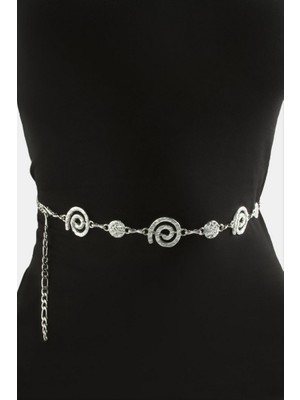 Zero Land Nrzsnt Çiçek Metal Zincir Kemer - Sarı