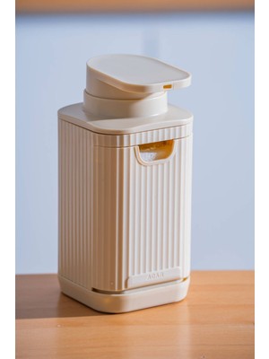 Acar 9255 Snoppy Sünger Hazneli Sıvı Sabunluk Cream - 19 cm