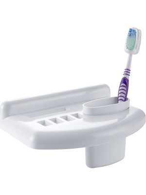 Feyza Design Banyo Diş Macunu ve Fırça Tutucu Seti, Pratik ve Şık Tasarım