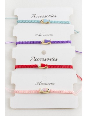 Zero Land Nrzsnt Balık Mineli Makrome Örgülü Bileklik - Turkuaz