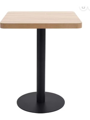 Umutpark Metal Ahşap Kare Bistro Mutfak Masası.