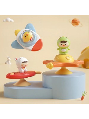 Bbsky 3'lü Vantuzlu Bebek Eğitici Gelişim Oyuncağı: Sevimli Hayvan Figürlü Spinner Seti - 18+ Ay Hareketli Duyusal Gelişim Hediyesi - Pürüzsüz Yüzeylere Yapışan Ince Motor Geliştirici Aktivite Seti