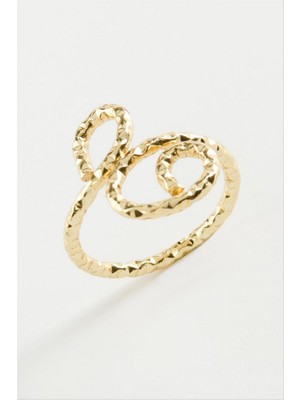 Zero Land Nrzsnt Çiçek Metal Yüzük - Sarı