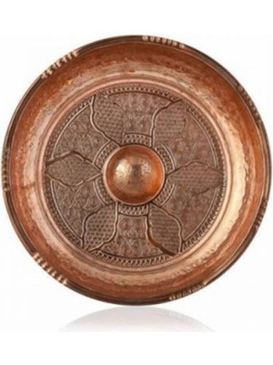 Feyza Design El Dövmesi Işlemeli Bakır Banyo Hamam Tası, Metalik, Şık ve Zarif Tasarım