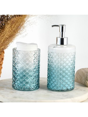 Feyza Design Şık ve Kullanışlı Cam Sabunluk Seti, Modern Banyo Dekoru
