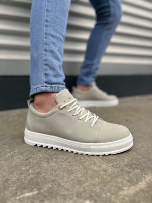 Aesco JY152 Cool Bağcıklı Süet Erkek Günlük Spor Klasik Ayakkabı Sbt - Gri
