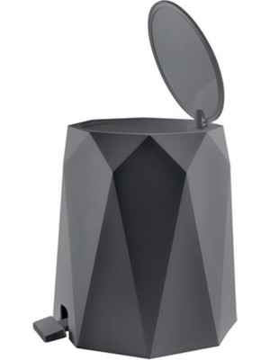 Feyza Design 4 Litre Geo Plastik Pedallı Çöp Kovası, Pratik ve Şık Tasarım