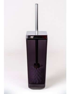 Feyza Design Modern Toskana Tuvalet Fırçası, Şeffaf Siyah Tasarım, Şık ve Kullanışlı