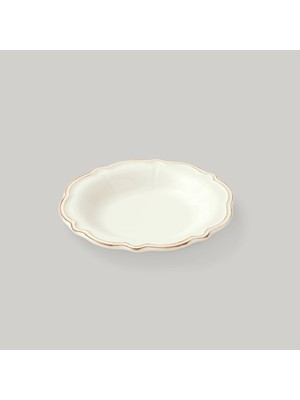Linens Cinnamon Porselen 23 cm Çukur Tabak Ekru-Kahve