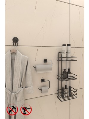 Feyza Design Siyah Tş03 Seti Kare Solo Havlu ve Bornoz Takımı