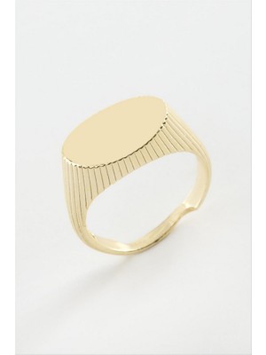 Zero Land Nrzsnt Isim Yazılabilir Metal Yüzük - Sarı