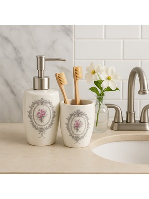 Feyza Design Şık ve Zarif Banyo Seti 2 Parça, Göz Alıcı ve Kullanışlı Tasarım