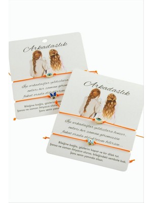 Zero Land Nrzsnt Kalp Ip Bileklik 2 Adet - Turuncu