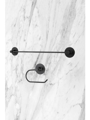 Feyza Design Pratik 2'li Yuvarlak Yapışkanlı Havluluk ve Tuvalet Kağıtlığı Seti