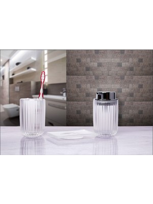 Feyza Design Şeffaf Banyo Seti, Konfor ve Şıklık Için Ideal Seçenek