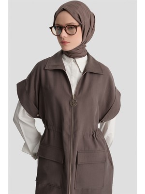 Armine Yelekli Takım Kahve