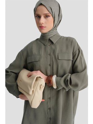 Armine Cepli Modal Tunik Haki