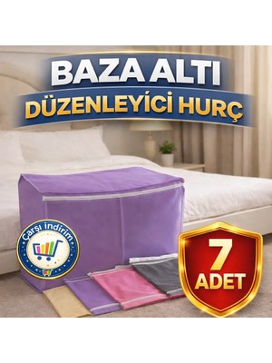 Nistabolje 7 Adet Baza Altı Düzenleyici Hurç Pratik Yastık Kıyafet Taşıma 62x37x24 cm Renkli