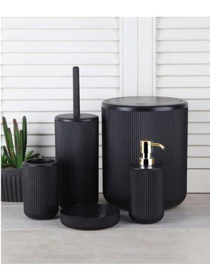 Feyza Design Şık 5'li Akrilik Banyo Seti, Pratik ve Havalı Tasarım