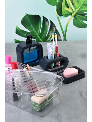 Feyza Design Şık ve Fonksiyonel 4'lü Çok Amaçlı Lüks Banyo Seti, Konforu Artırır