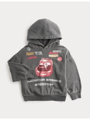 Marks & Spencer Pamuk Karışımlı Disney Cars Kapüşonlu Sweatshirt (3–7 Yaş)