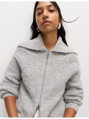 Marks & Spencer Dokulu Fermuarlı Triko Hırka