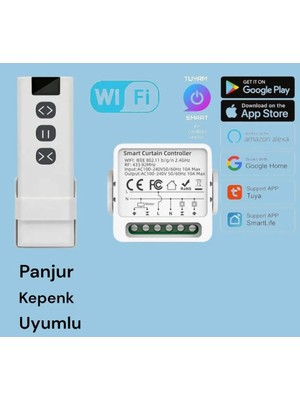 Tuyam Smart Tuya Akıllı Wifi Perde Modülü Kör Anahtarı Panjuru Uzaktan Kontrol