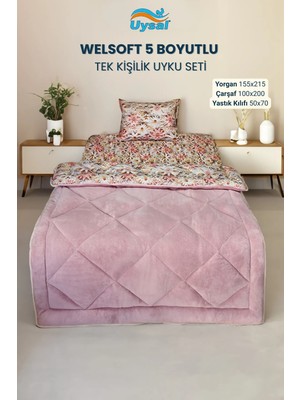 Uysal Yorgan Welsoft 5 Boyutlu Tek Kişilik Uyku Seti PUDRA
