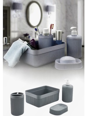 Feyza Design Şık 4’lü Banyo Seti, Konfor ve Tarzı Bir Arada Sunar