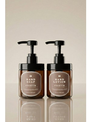 Feyza Design 2'li Amber Cam Sabunluk Seti, Sıvı Sabun ve Losyon Dispenserleri