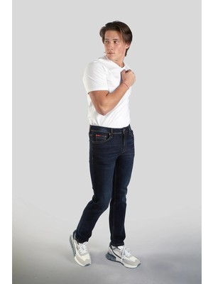 Lee Cooper Jagger Normal Bel Dar Kesim Düz Paça Mavi Erkek Jean Pantolon