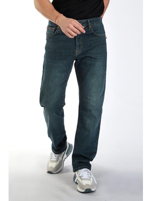 Lee Cooper Ricky Erkek Hıgh Rıse Straıght Rahat Kesim Yüksek Bel Düz Paça Jean Pantolon Yeşil