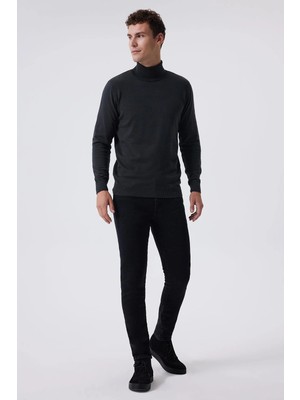 Lee Cooper Jeff Erkek Skınny Süper Dar Kesim Normal Bel Dar Paça Jean Pantolon Siyah