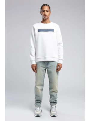 Lee Cooper Oxford Yüksek Bel Rahat Konik Kesim Daralan Paça %100 Pamuk Mavi Erkek Jean Pantolon