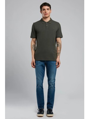 Lee Cooper Jack Erkek Slım Dar Kesim Yüksek Bel Dar Paça Jean Pantolon Mavi