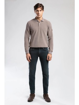 Lee Cooper Jagger Normal Bel Dar Kesim Düz Paça Yeşil Erkek Jean Pantolon