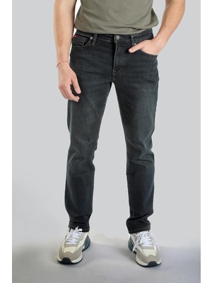 Lee Cooper Jagger Erkek Slım Straıght Dar Kesim Normal Bel Düz Paça Jean Pantolon Mavi