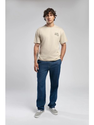 Lee Cooper Loose Normal Bel Normal Kesim Düz Paça Mavi Erkek Jean Pantolon