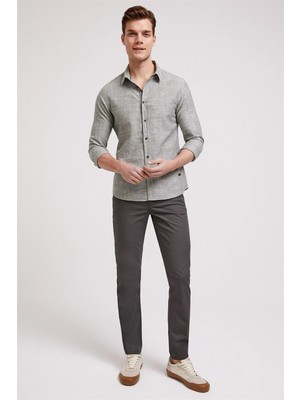 Lee Cooper Jagger Erkek Slım Straıght Dar Kesim Normal Bel Dokuma Pantolon Düz Paça Yeşil