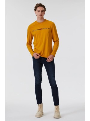 Lee Cooper Jeff Erkek Skınny Süper Dar Kesim Normal Bel Dar Paça Jean Pantolon Mavi