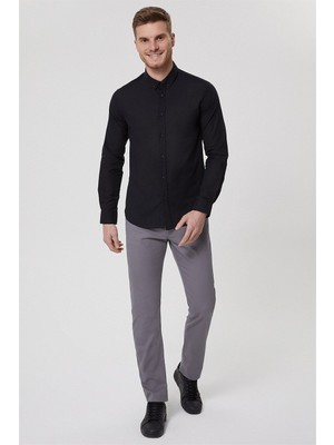 Lee Cooper Harry Erkek Straıght Normal Kesim Normal Bel Dokuma Pantolon Düz Paça Gri