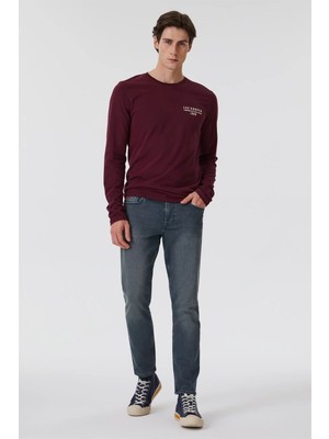 Lee Cooper Jagger Erkek Slım Straıght Dar Kesim Normal Bel Düz Paça Jean Pantolon Gri