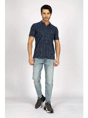 Lee Cooper London Normal Bel Dar Konik Kesim Daralan Paça Mavi Erkek Jean Pantolon