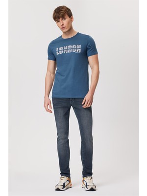 Lee Cooper Jack Erkek Slım Dar Kesim Yüksek Bel Dar Paça Jean Pantolon Gri