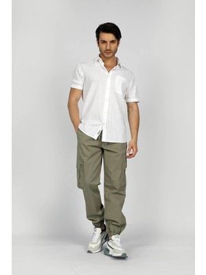 Lee Cooper Zargo Normal Bel Normal Kesim Düz Paça Haki Erkek Pantolon