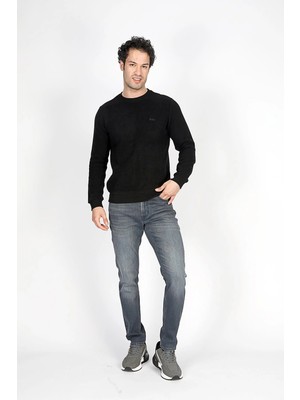 Lee Cooper Jack Erkek Slım Dar Kesim Yüksek Bel Dar Paça Jean Pantolon Mavi