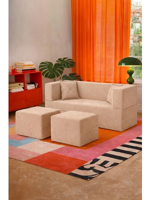 Homedius Loop Katlanır Yatak Olabilen Çok Amaçlı Çift Kişilik Koltuk