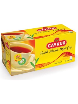 Dukkanıum Çaykur Siyah Süzen Poşet Çay 2 gr 25 Adet (Net 50GR)