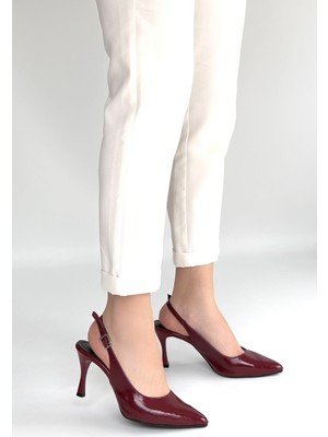 Efe Avm Uster Bordo Rugan Topuklu Ayakkabı - Lisinya