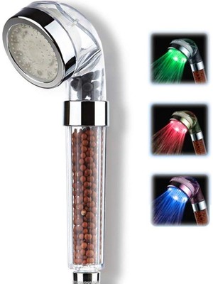 Feyza Design Kinetik Enerjili Ledli Duş Başlığı, Tasarruflu ve Şık Tasarım